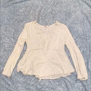 Tie back white blouse